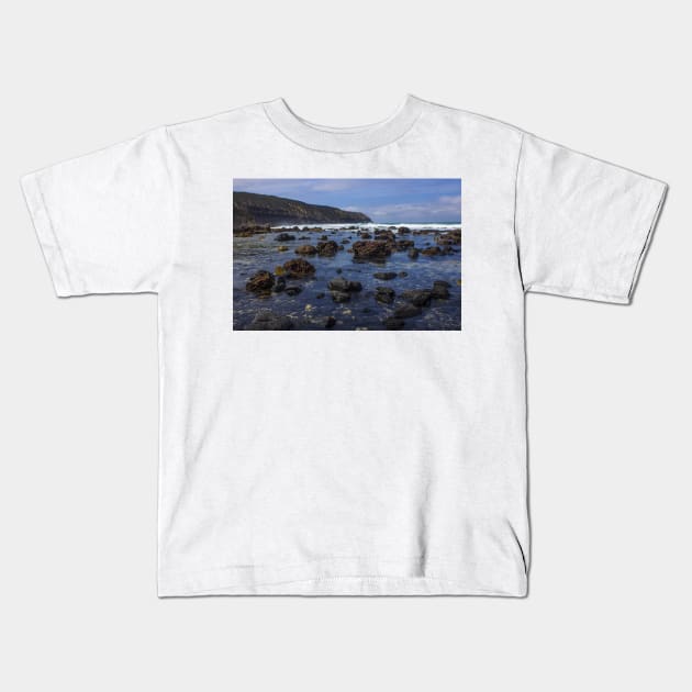 Fingal Beach, Cape Schanck, Mornington Peninsula, Victoria, Australia. Kids T-Shirt by VickiWalsh